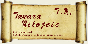 Tamara Milojčić vizit kartica